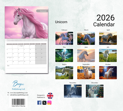 Unicorn Calendar 2026