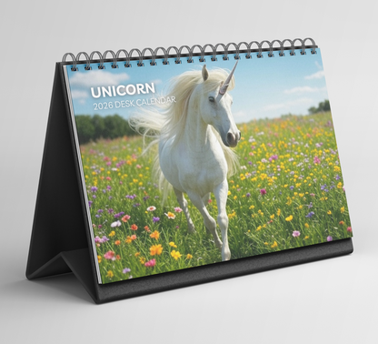 Unicorn Desk Calendar 2026-2027