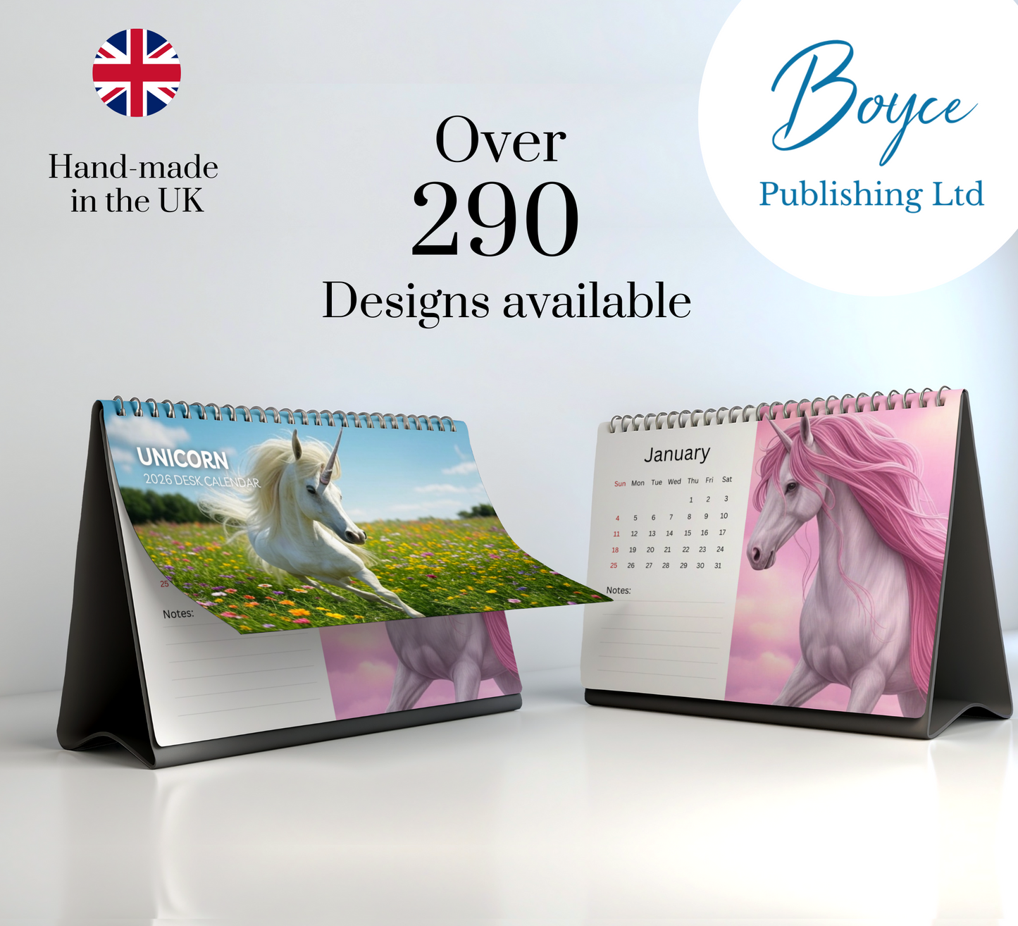 Unicorn Desk Calendar 2026-2027