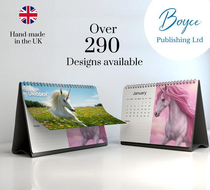 Unicorn Desk Calendar 2026-2027