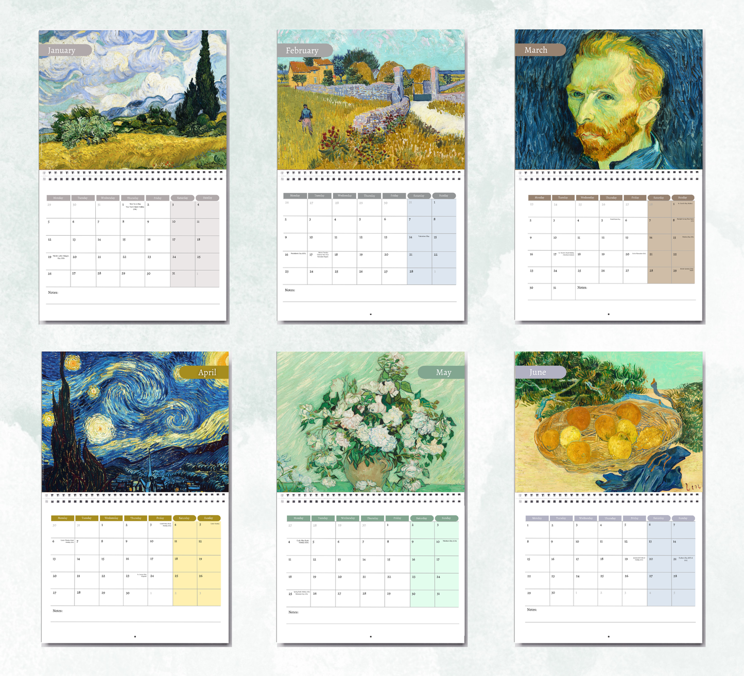 Van Gogh Calendar 2027
