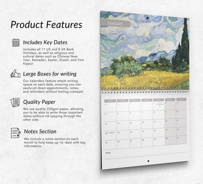 Van Gogh Calendar 2027