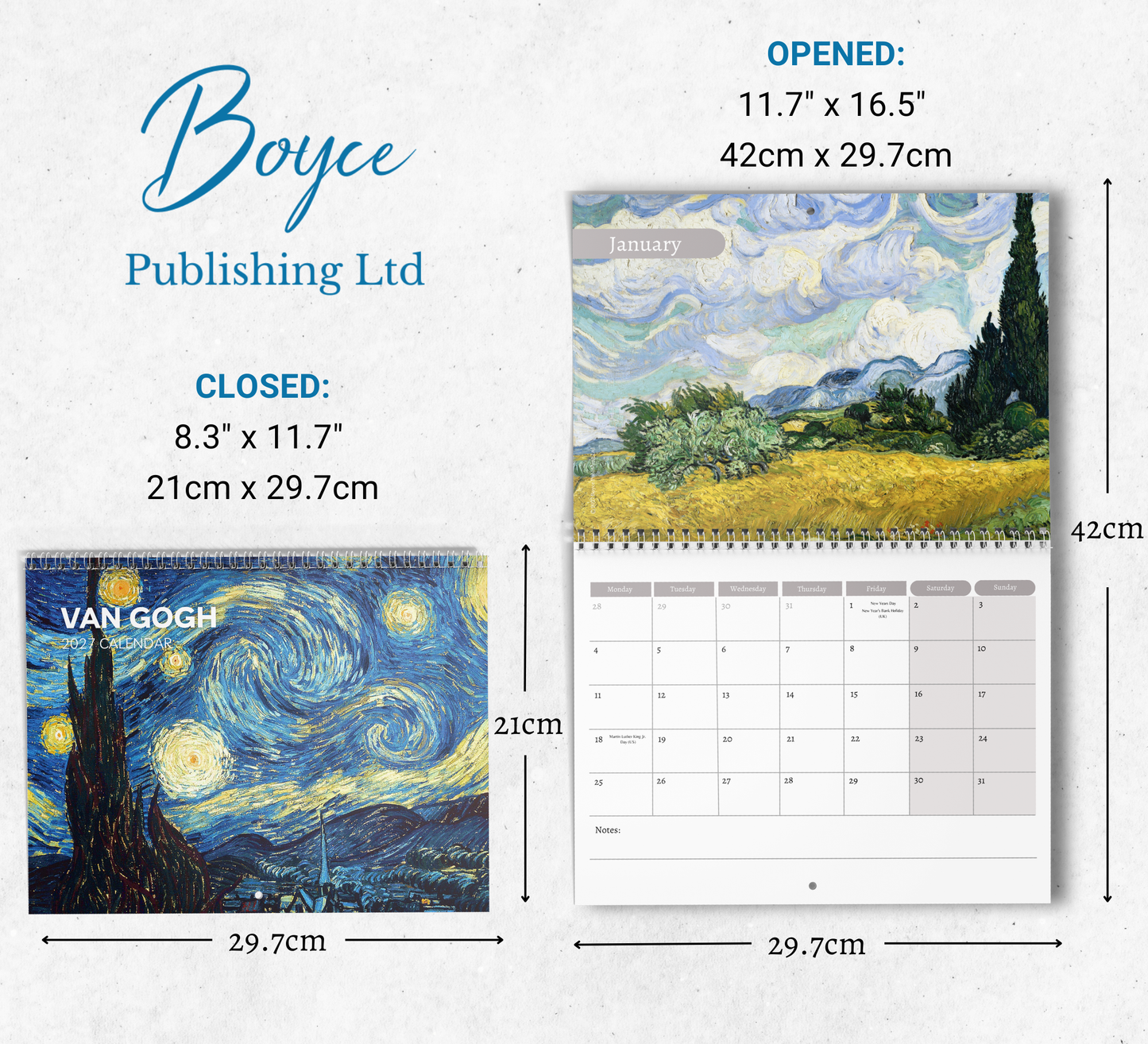 Van Gogh Calendar 2027