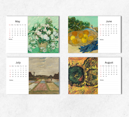 Van Gogh Desk Calendar 2027-2028