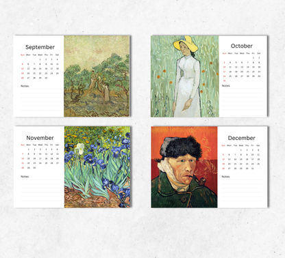 Van Gogh Desk Calendar 2027-2028