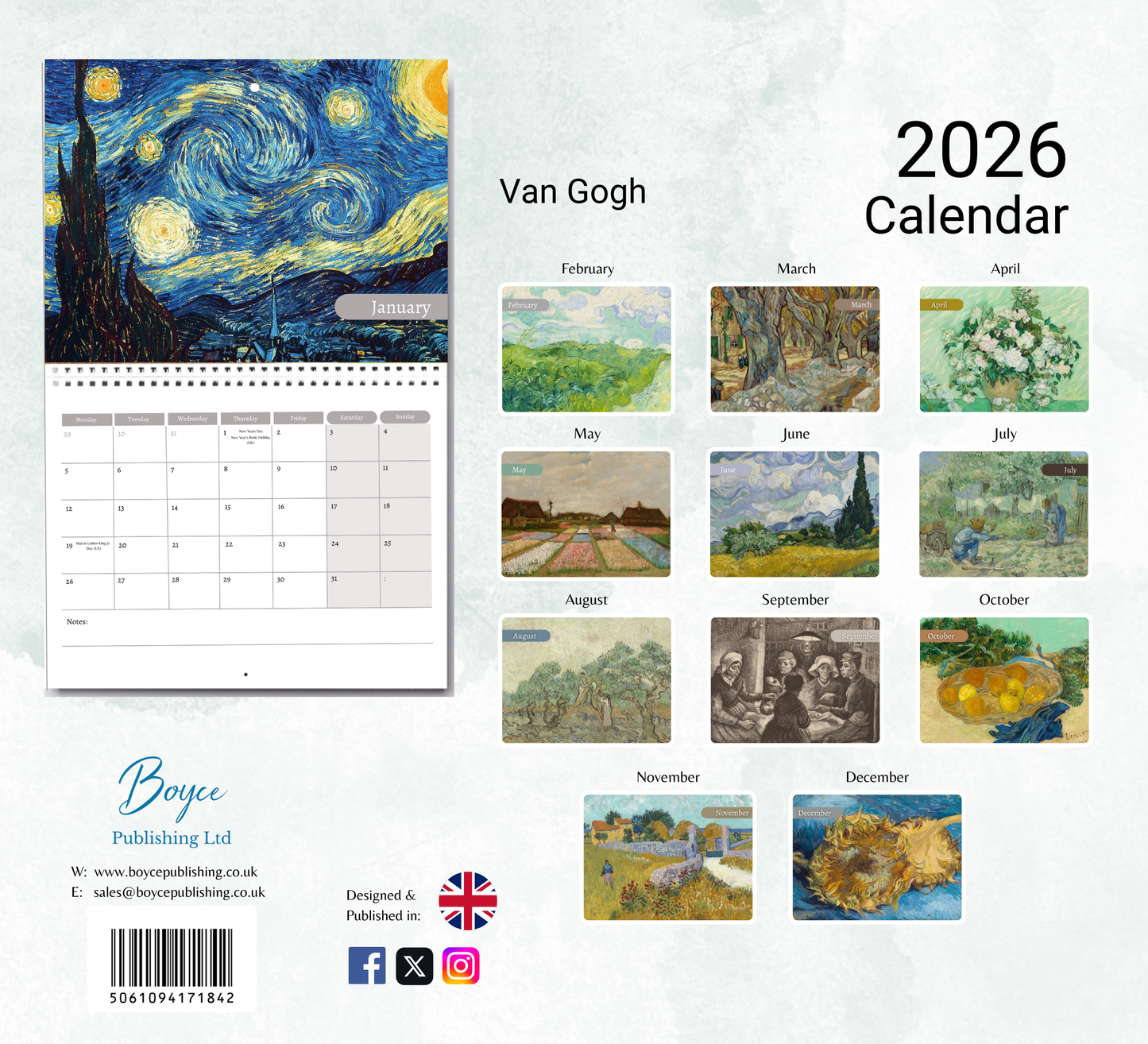 Van Gogh Calendar 2026