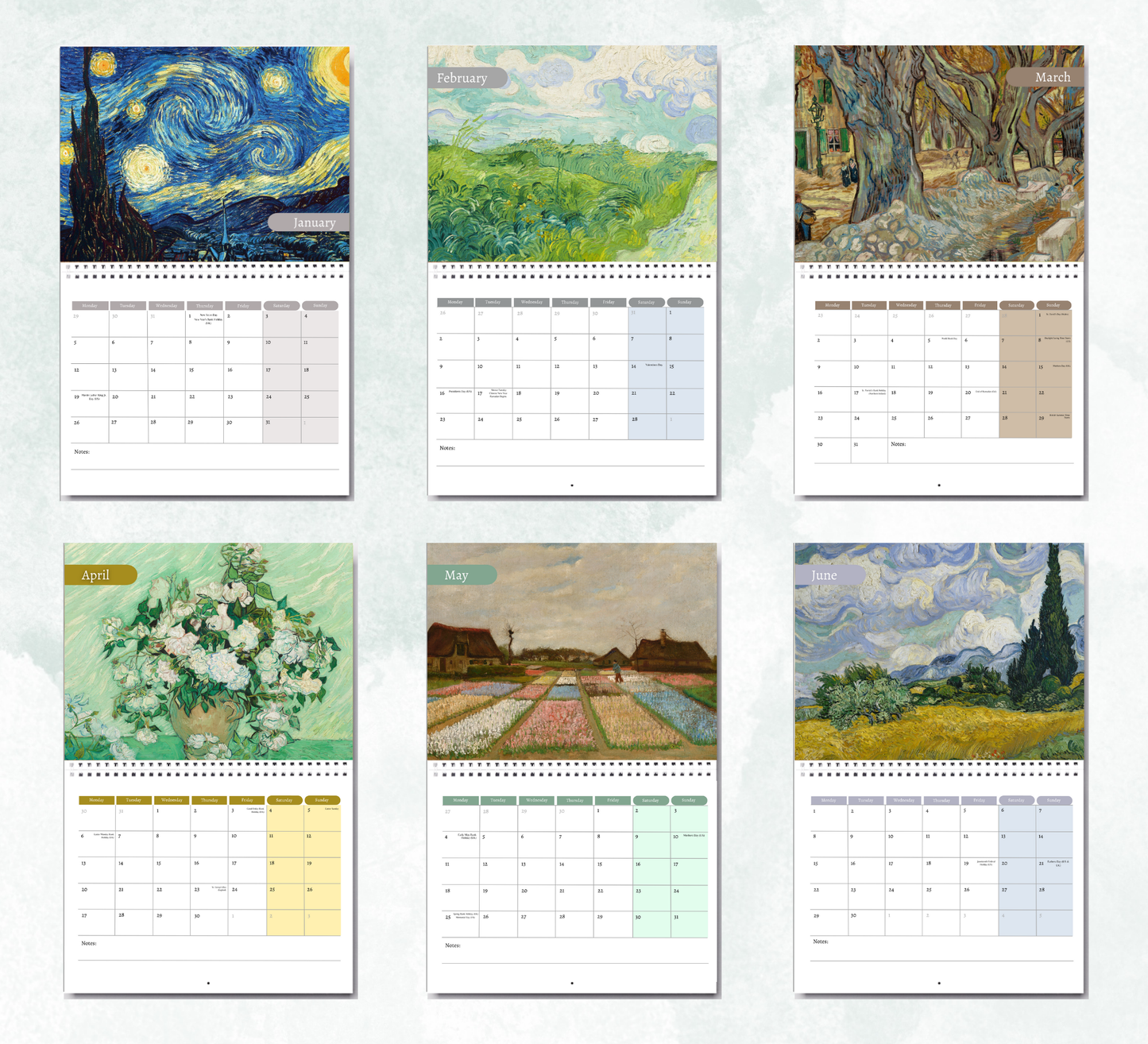 Van Gogh Calendar 2026