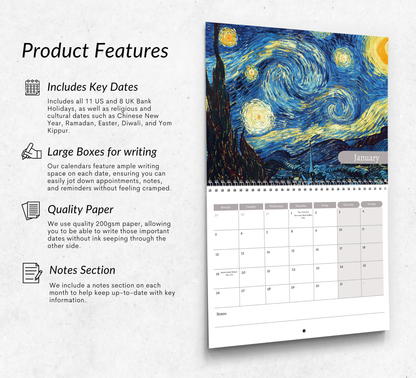 Van Gogh Calendar 2026