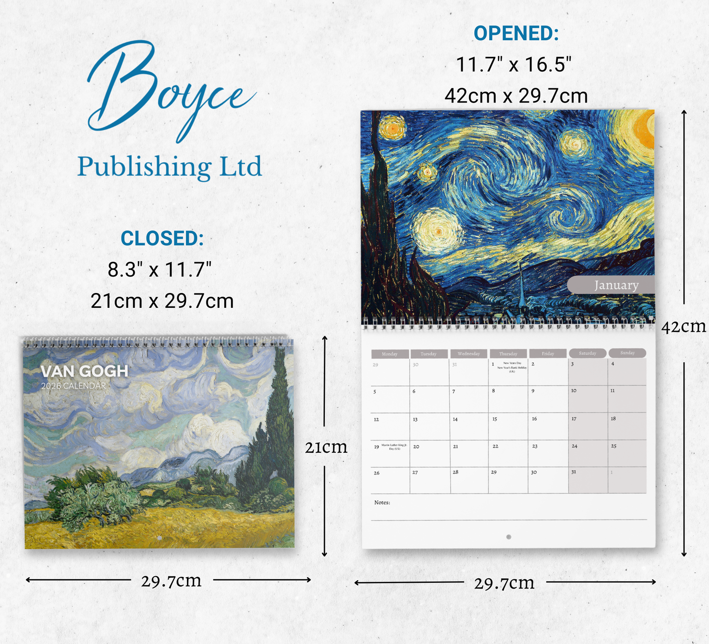 Van Gogh Calendar 2026