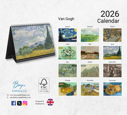 Van Gogh Desk Calendar 2026-2027
