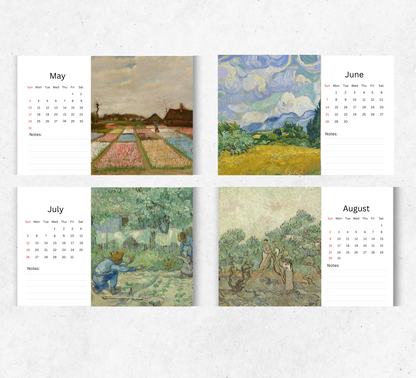 Van Gogh Desk Calendar 2026-2027