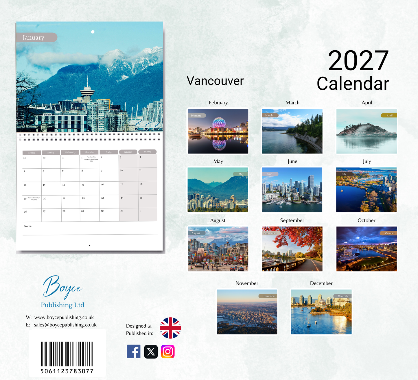 Vancouver Calendar 2027