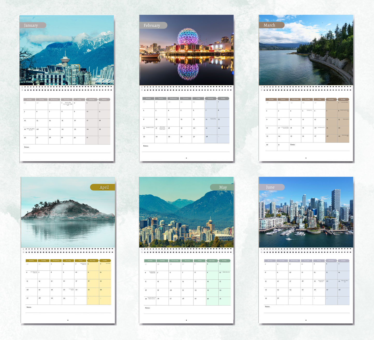 Vancouver Calendar 2027