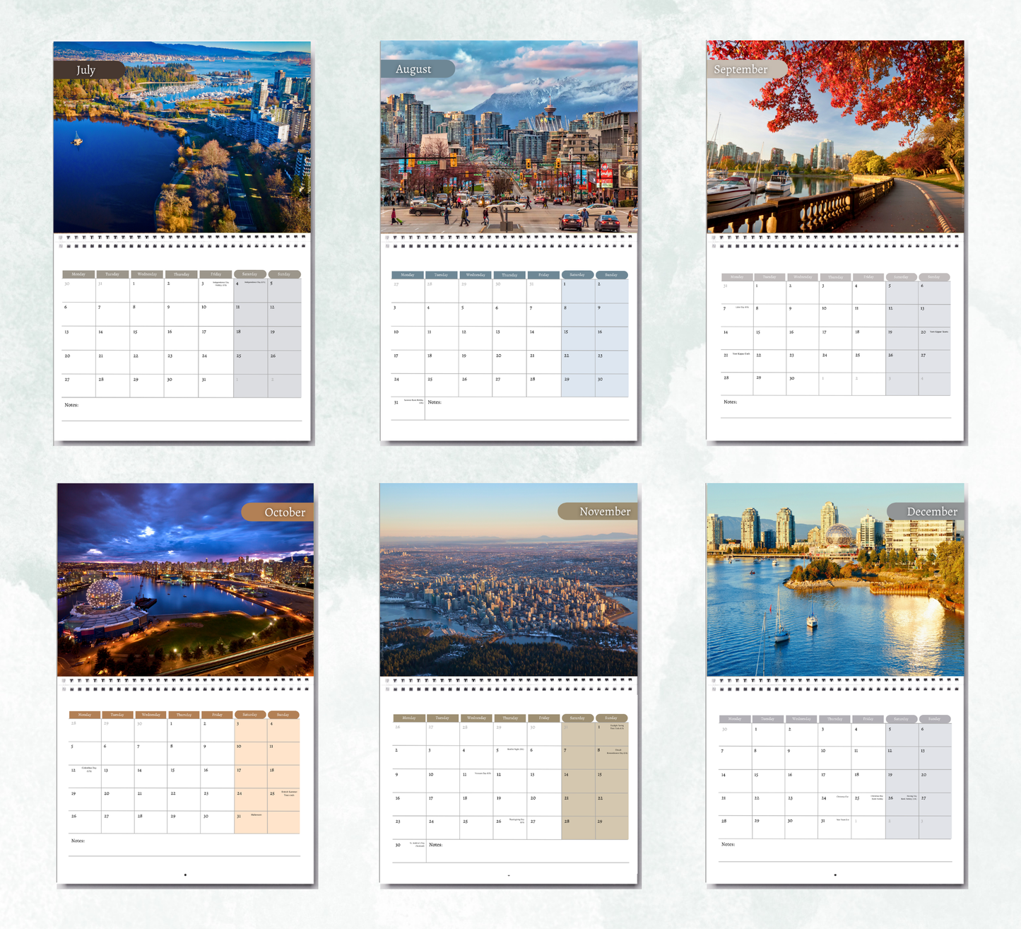 Vancouver Calendar 2027