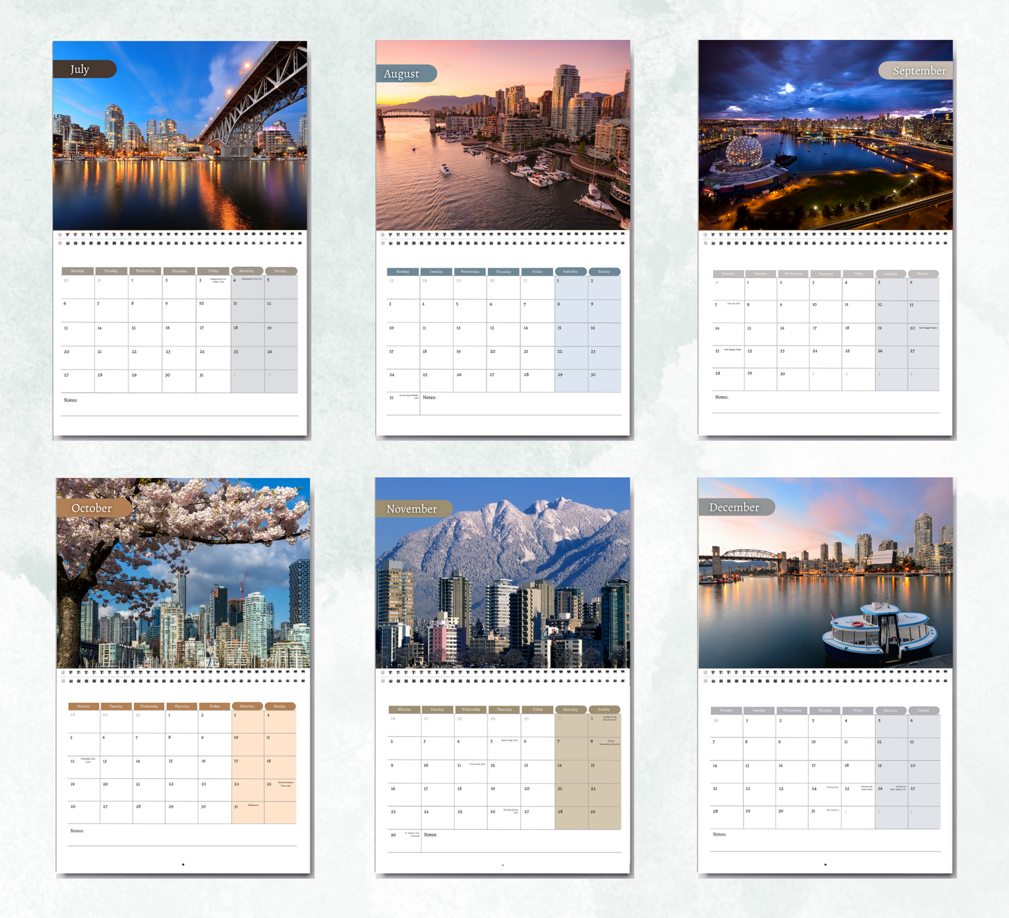 Vancouver Calendar 2026