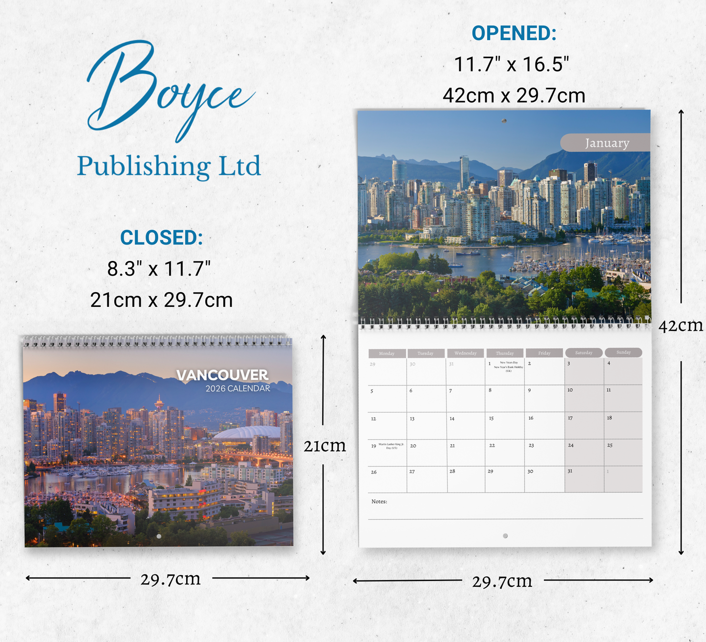 Vancouver Calendar 2026