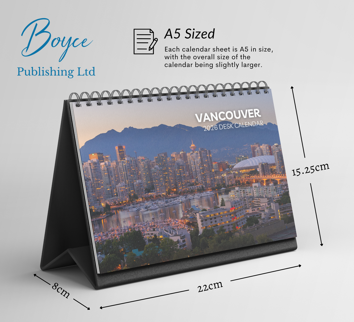 Vancouver Desk Calendar 2026-2027