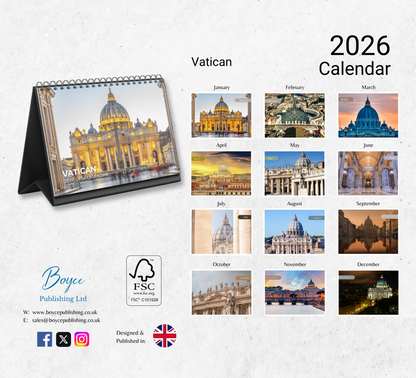 Vatican Desk Calendar 2026-2027
