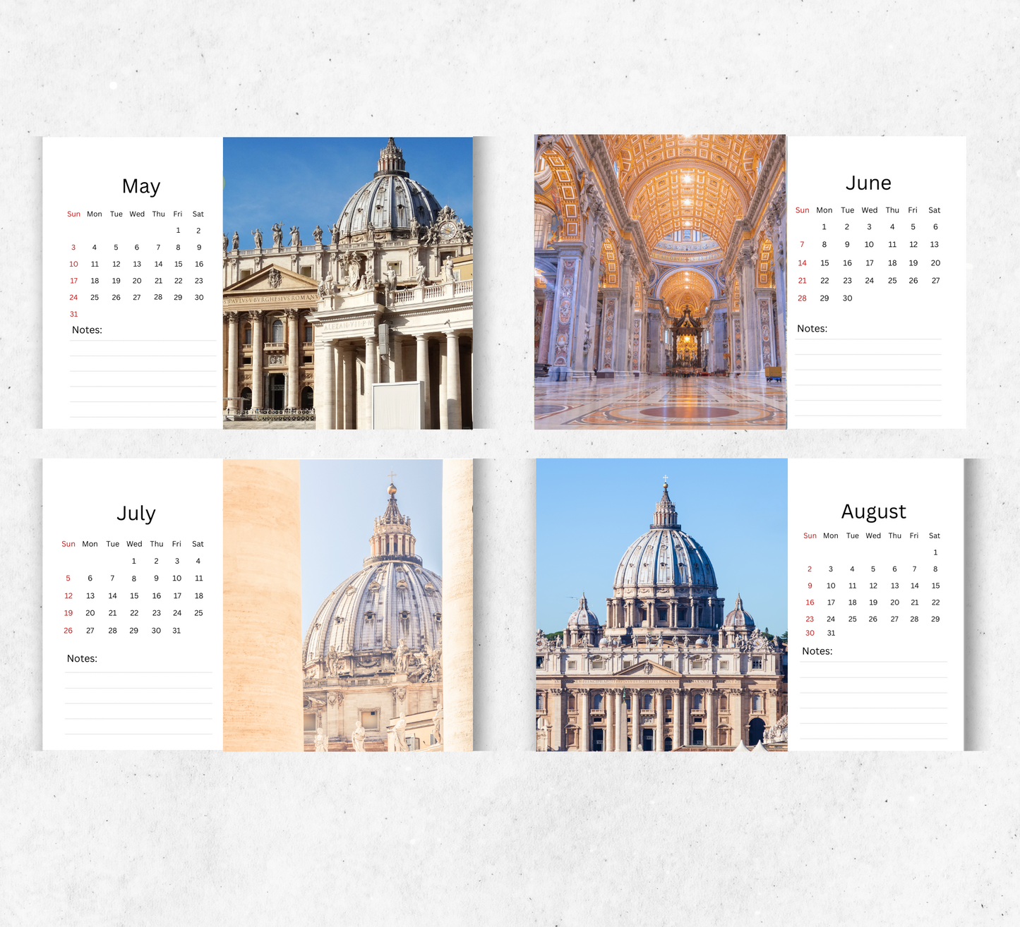 Vatican Desk Calendar 2026-2027