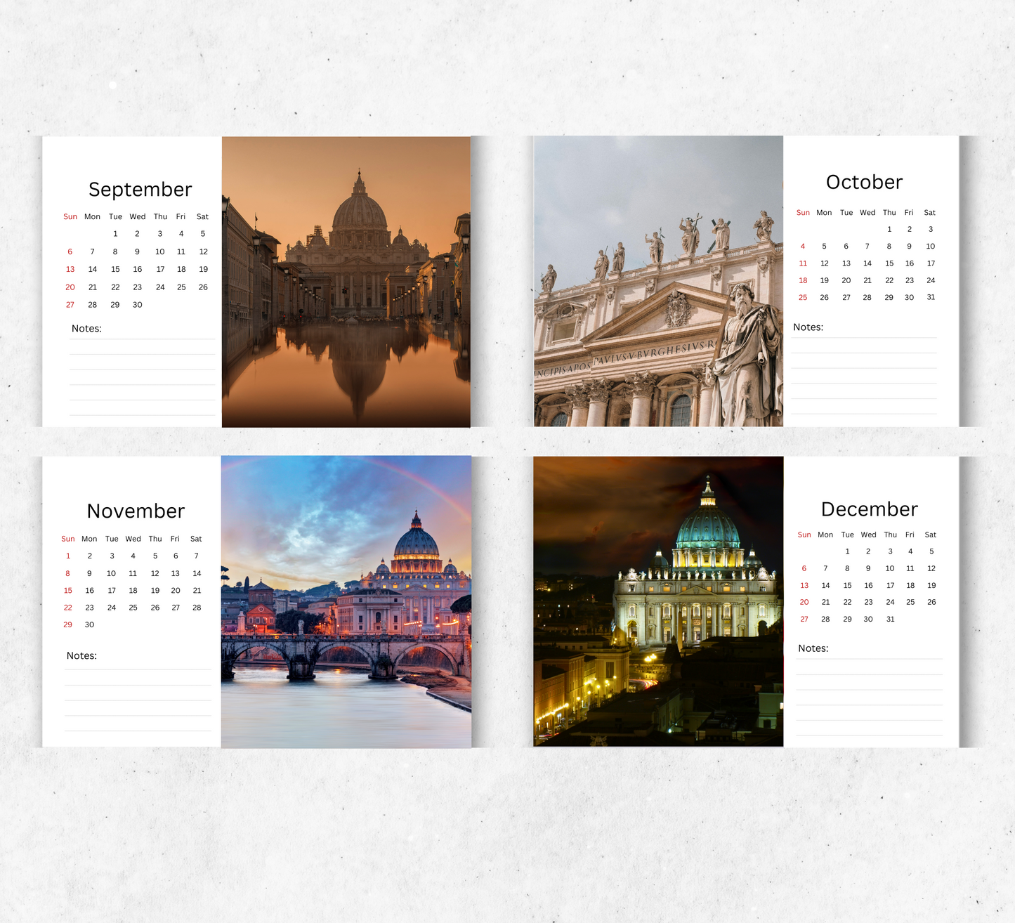 Vatican Desk Calendar 2026-2027