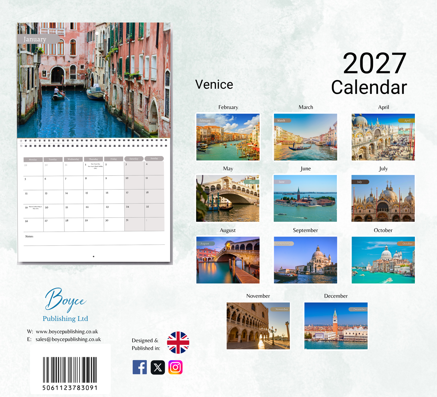 Venice Calendar 2027