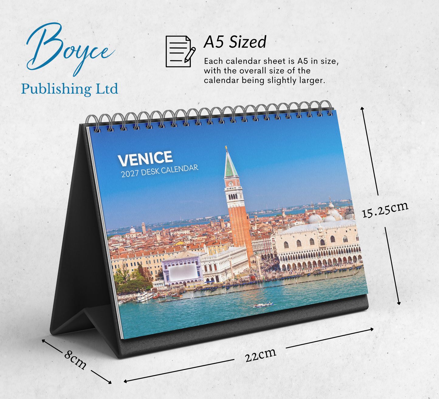 Venice Desk Calendar 2027-2028