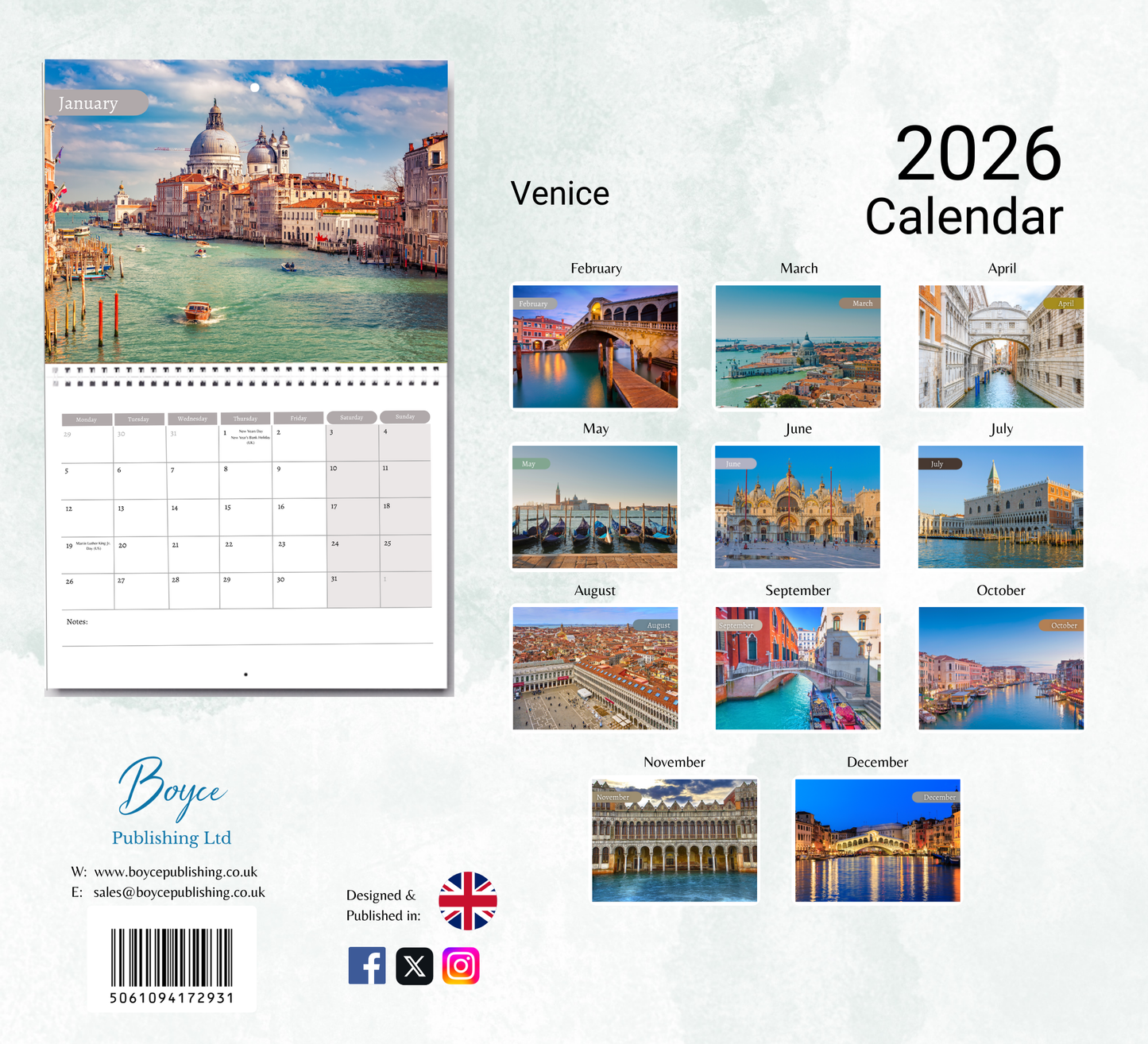 Venice Calendar 2026