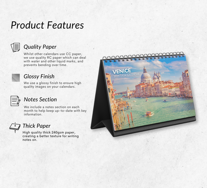 Venice Desk Calendar 2026-2027