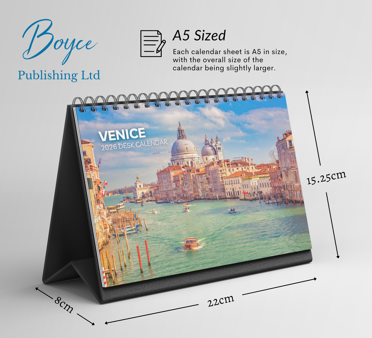 Venice Desk Calendar 2026-2027