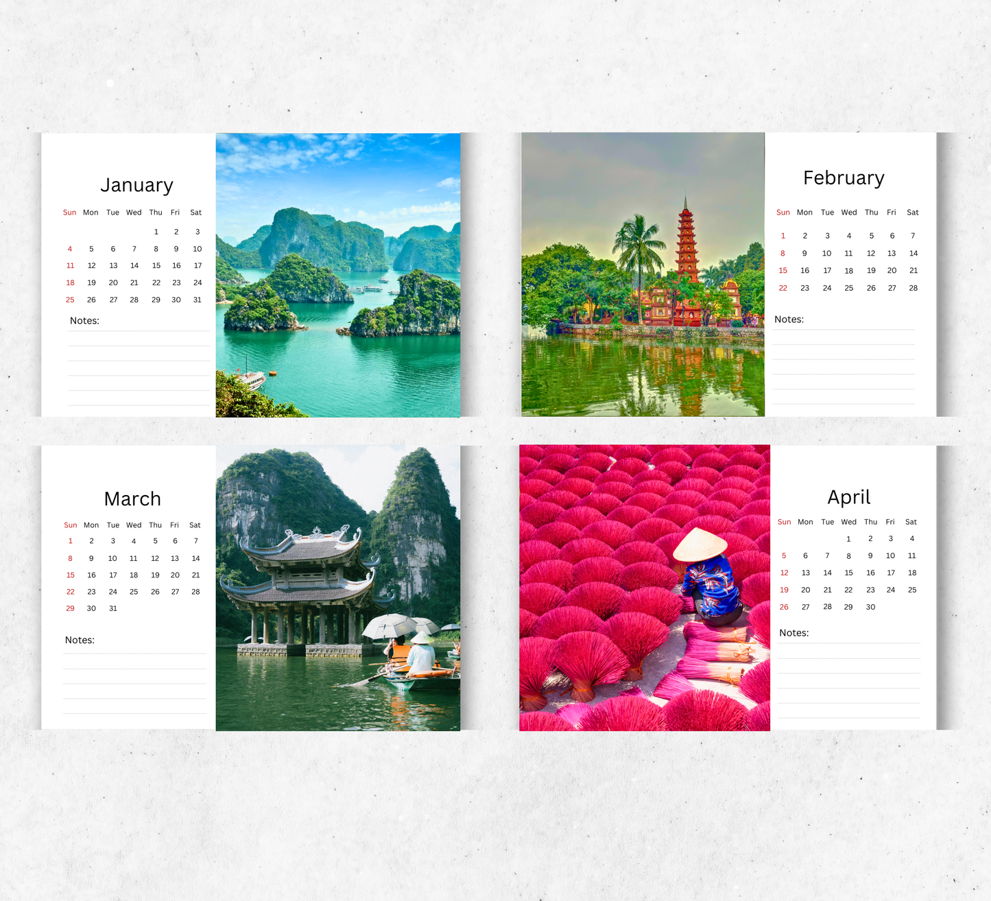 Vietnam Desk Calendar 2026-2027