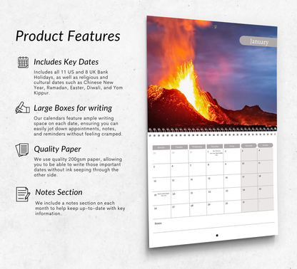 Volcano Calendar 2026