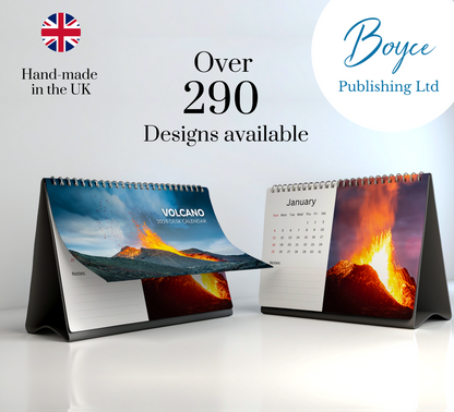 Volcano Desk Calendar 2026-2027