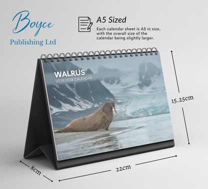 Walrus Desk Calendar 2026-2027