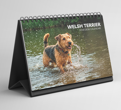 Welsh Terrier Desk Calendar 2026-2027