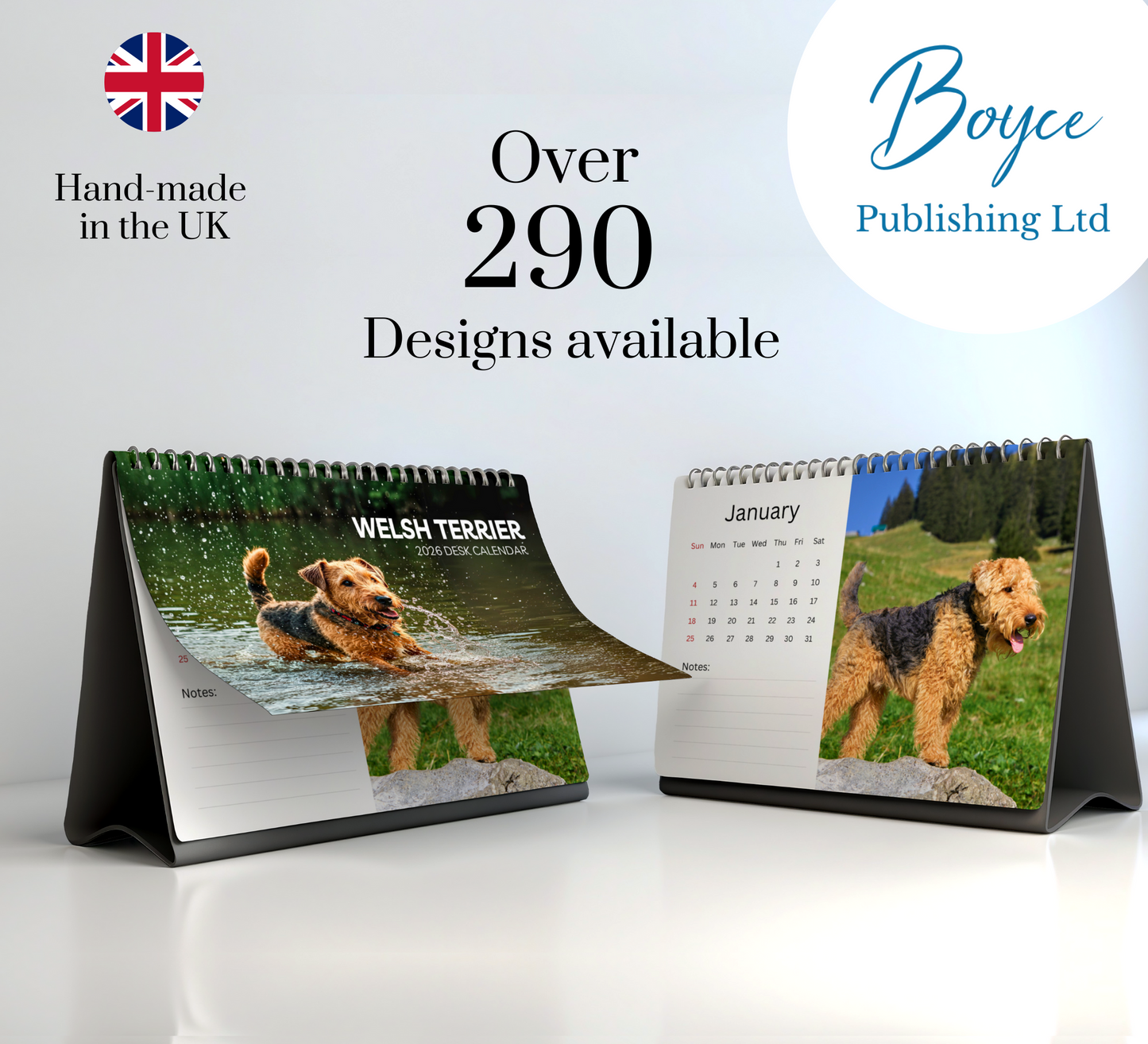 Welsh Terrier Desk Calendar 2026-2027