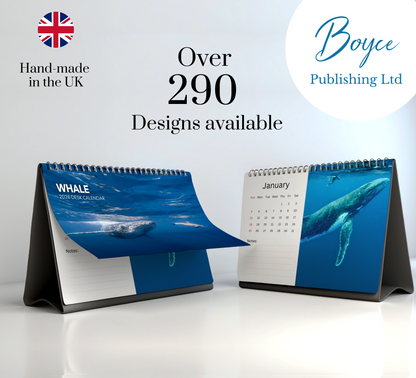 Whale Desk Calendar 2026-2027