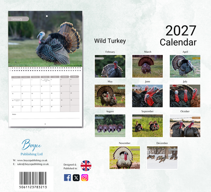 Wild Turkey Calendar 2027