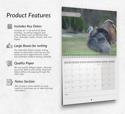 Wild Turkey Calendar 2027