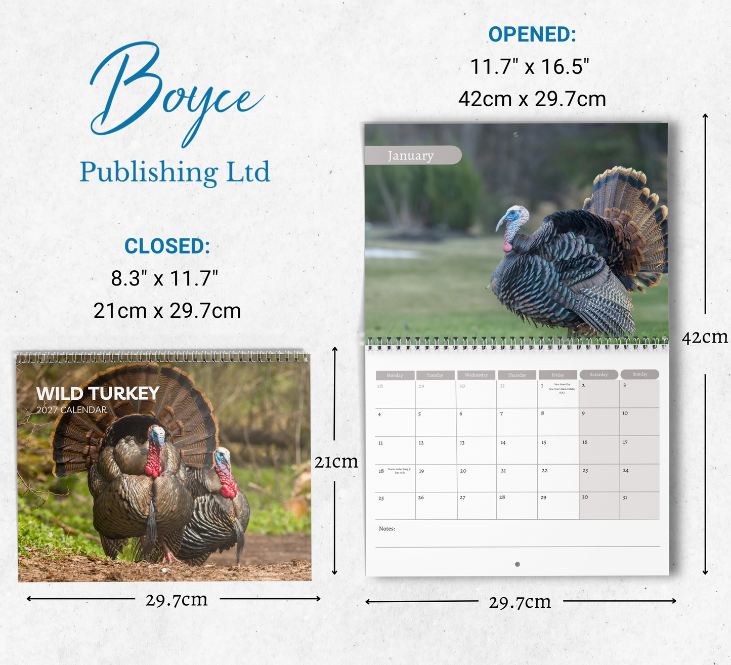 Wild Turkey Calendar 2027