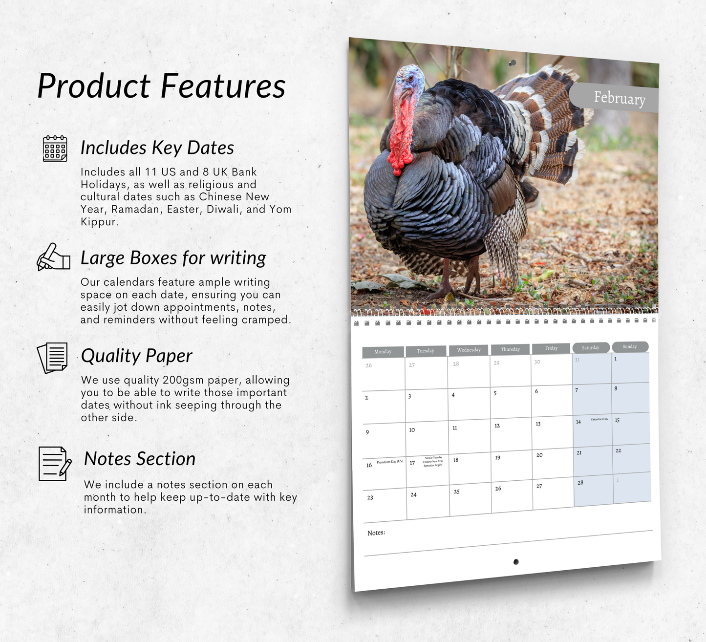 Wild Turkey Calendar 2026