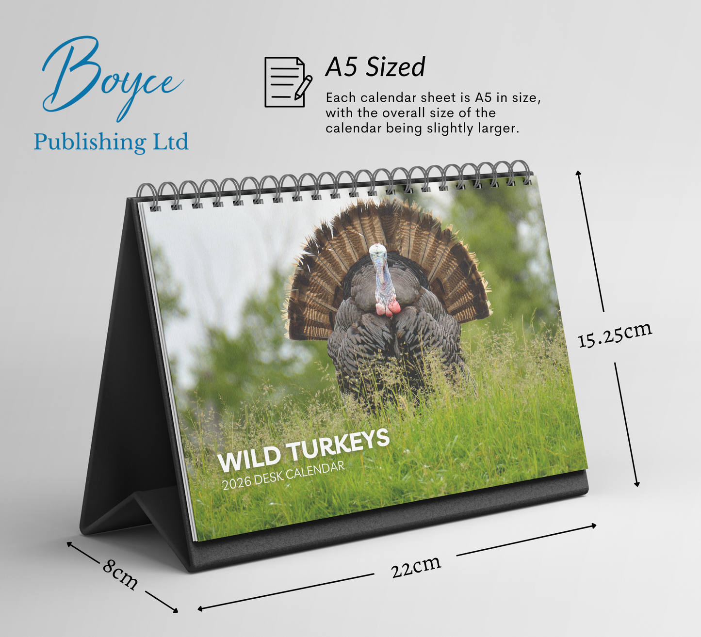 Wild Turkey Desk Calendar 2026-2027
