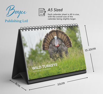 Wild Turkey Desk Calendar 2026-2027