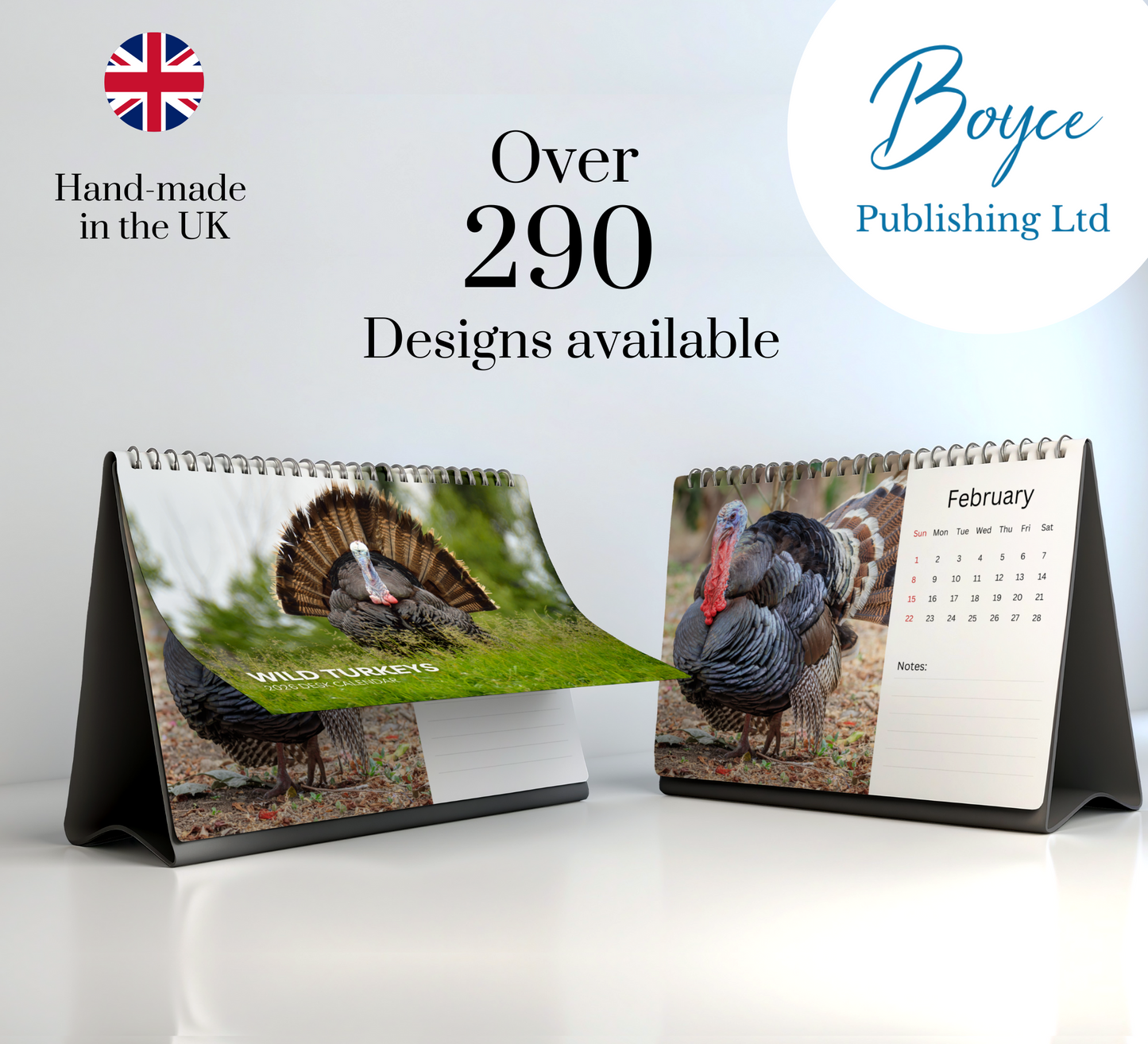 Wild Turkey Desk Calendar 2026-2027