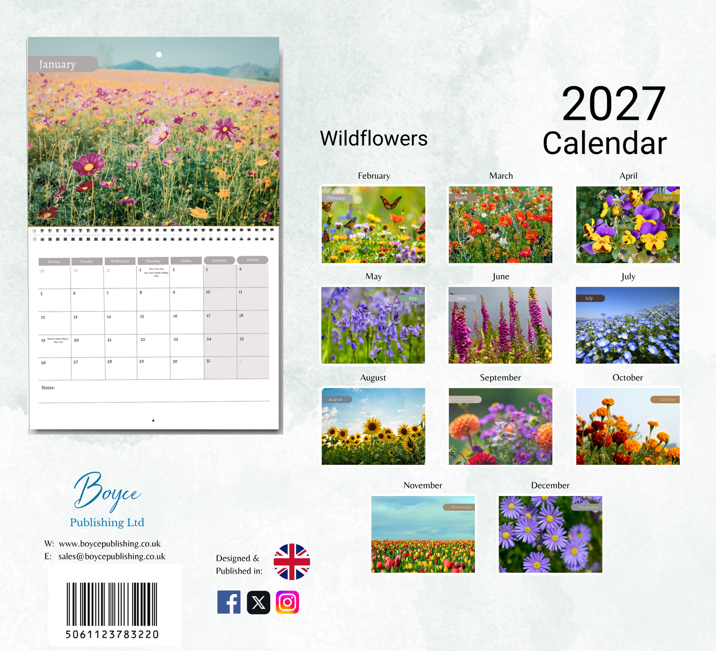 Wildflowers Calendar 2027