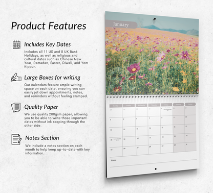 Wildflowers Calendar 2027