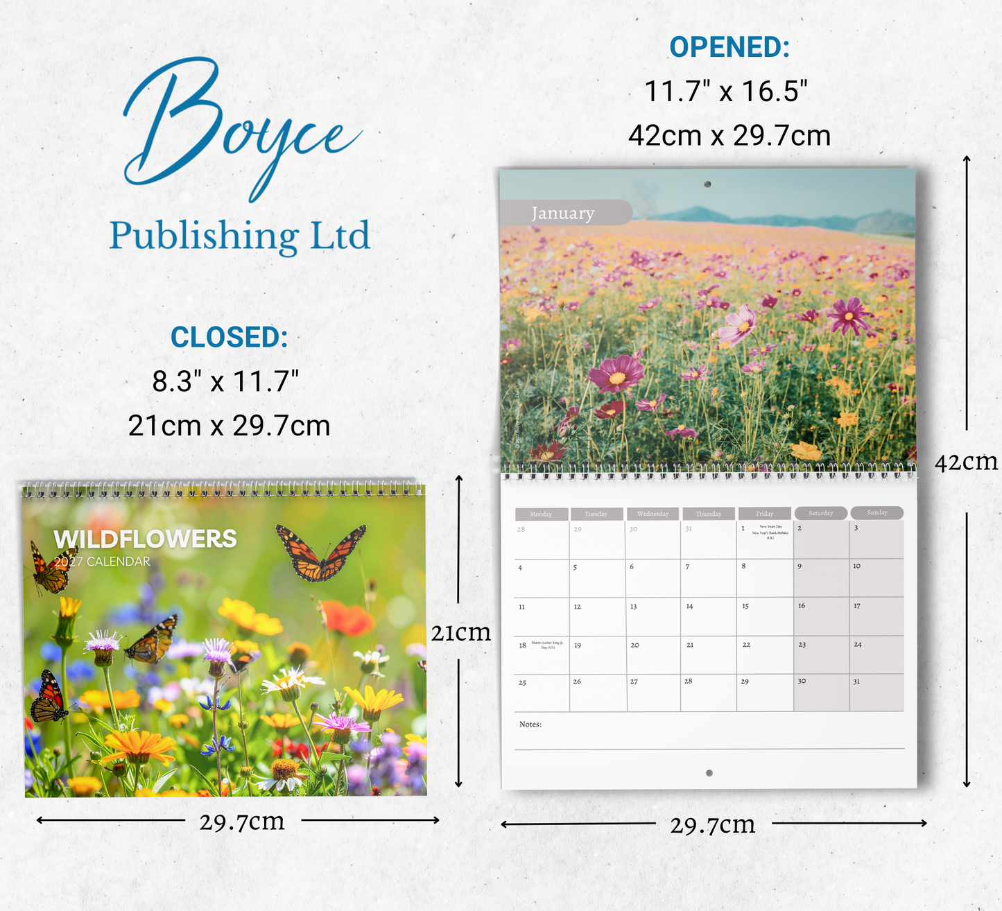 Wildflowers Calendar 2027