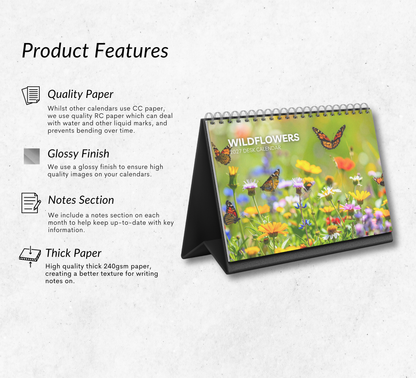 Wildflowers Desk Calendar 2027-2028