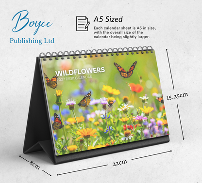 Wildflowers Desk Calendar 2027-2028