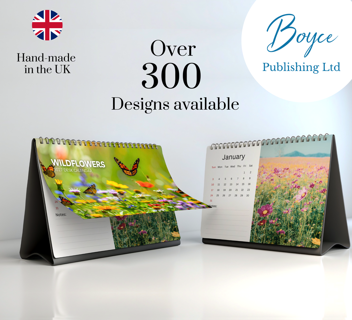 Wildflowers Desk Calendar 2027-2028