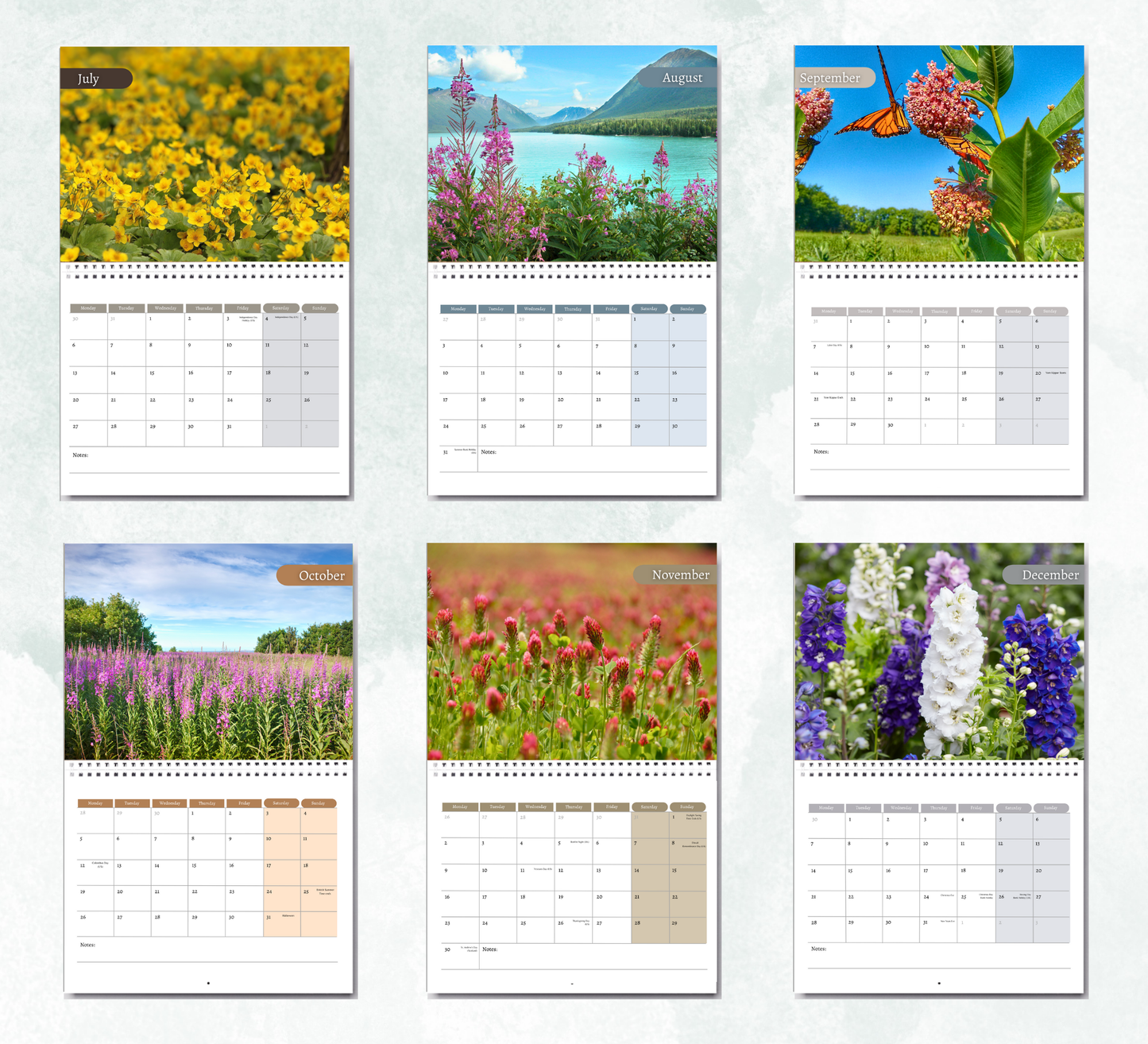 Wildflowers Calendar 2026